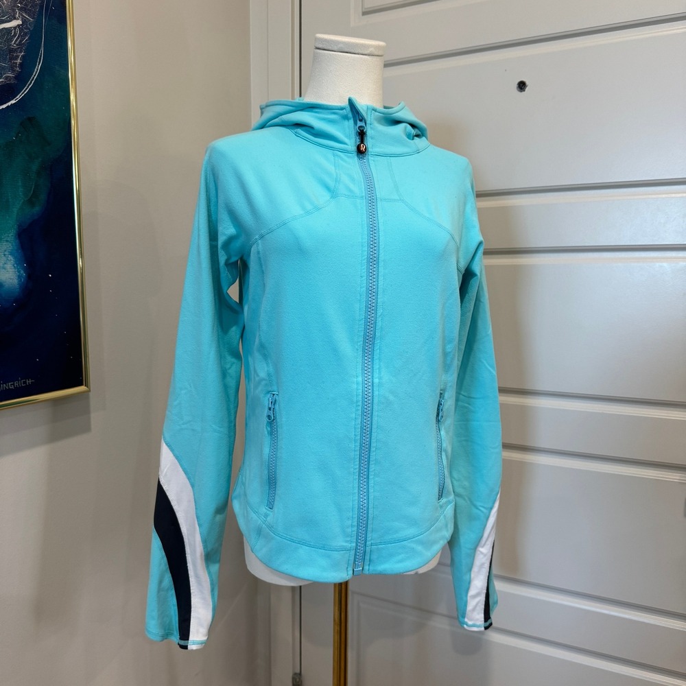 Y2K Lululemon Half Moon Full Zip Hoodie Define Jacket Stripes Athleisure Size 10